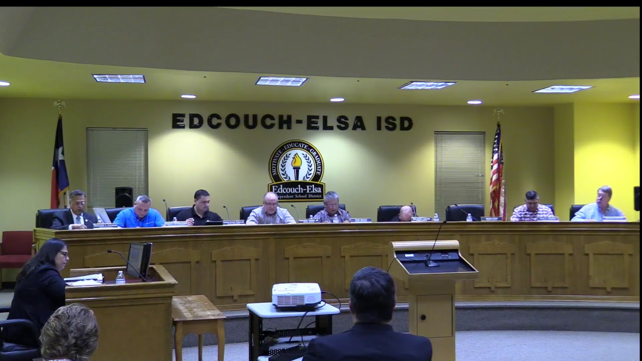 EdcouchElsa ISD Regular Board Meeting Wednesday, April 18, 2018 YouTube