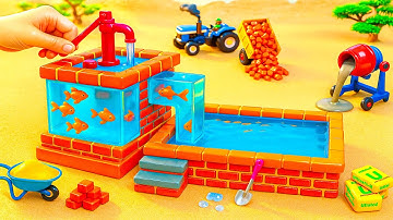 DIY Mini Tractor Builds a Strong Brick Water Well After a Lava Destroyed It | Science Project