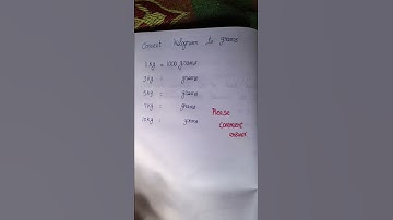 convert kilogram to gram