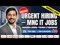 Urgent Hiring — MNC IT Jobs | Freshers 2020–2027 Apply
