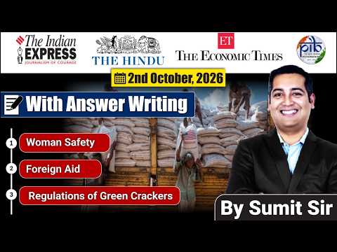 2 October 2026 | Editorial Discussion | Green crackers, Women Saftey