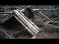Buildings earth hut with clay stone oven moss roof survivor skills from start to finish