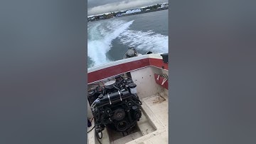 Replaced the old merc165 with a 350 #mercruiser #chevy350 #boat #yacht #mechanic #speedboat