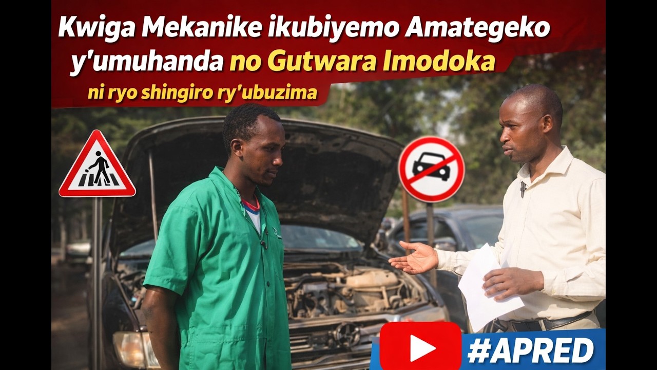Kwiga Mekanike ikubiyemo Amategeko y'umuhanda no Gutwara Imodoka ni ryo shingiro ry'ubuzima #APRED