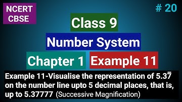 Class 9 Maths Ch 1 Example 11 | Number System | NCERT CBSE | Visualize 5.3(bar)7 on number line |
