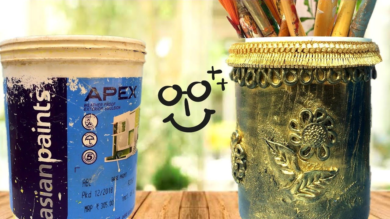 DIY Craft Best Out of Waste Paint Container Craft Idea Room Decor