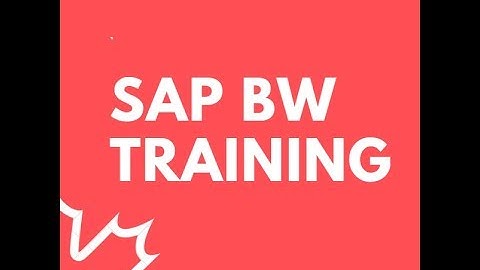 SAP BW TRAINING | SAP BW 7.X ONLINE COURSE VIDEO