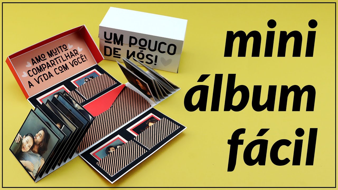 Mini álbum na caixa