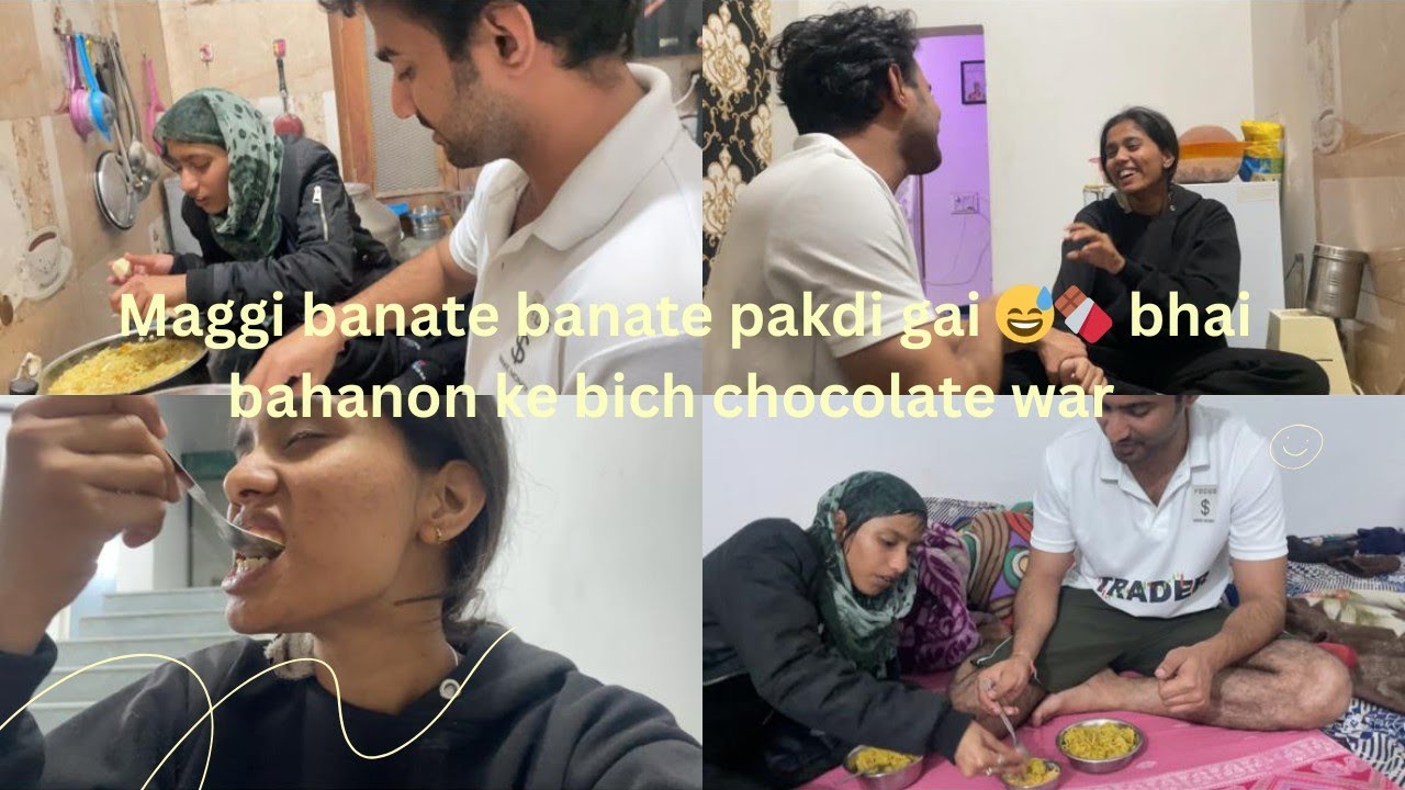 Aaj Toh Bach Gayi Bhai ￼ Behno ￼ K Beach chocolate war 😭🍫#mastimoment #vlog #youtuberchannel #funny.