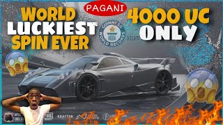 4000 UC 🔥| THE WORLD LUCKIEST SPIN EVER | WORLD RECORD |🔥 LUCK 100%🔥