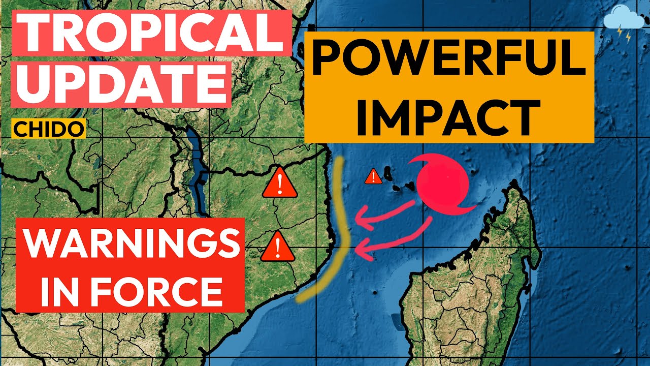Large & Powerful Cyclone Chido Intensifies, Threatens Mozambique...