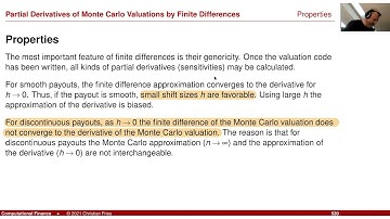 Lecture 2021 Numerical Methods: 40: Partial Derivatives of Monte-Carlo Valuations (2)