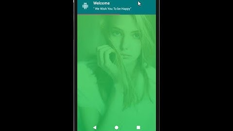 Beautiful Welcome Screen With Transparent Status Bar || PART- SECOND