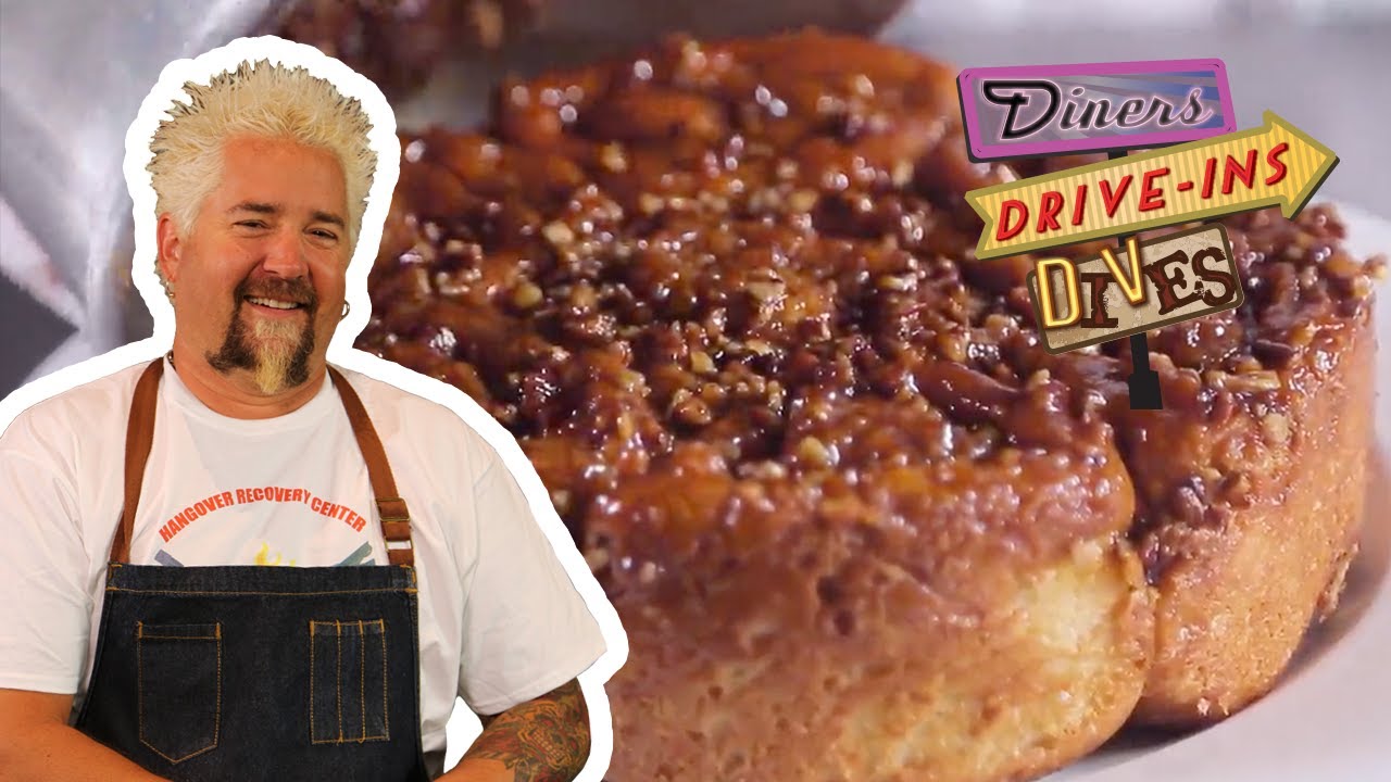 Guy Fieri Eats Pecan Sticky Buns | Diners, Drive-Ins and Dives | Food Network