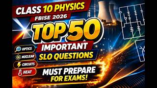Class 10 Physics FBISE 2026 | Most Important SLO Long and Short Questions | Top 50 Must Prepare| NBF