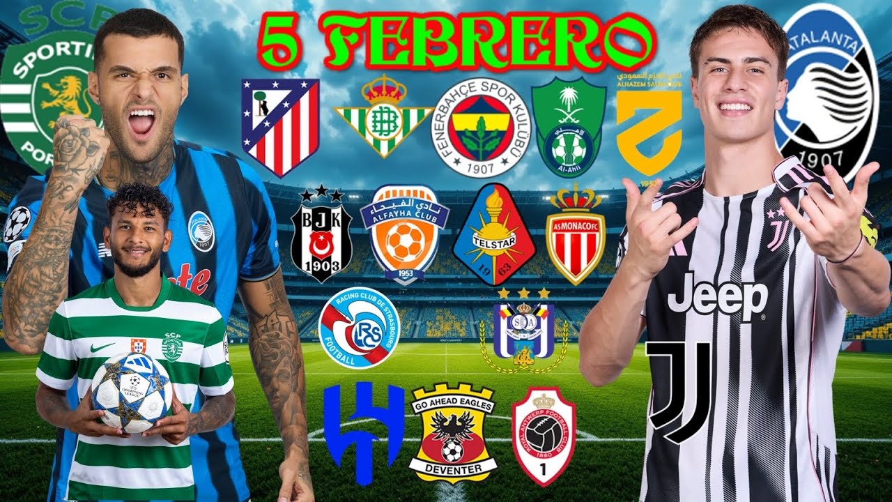 🍀🍀Pronósticos deportivos Hoy 5 febrero Análisis futbol Apuestas deportivas Fútbol europeo Thony Tips