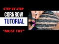 EASIEST STEPS , HOW TO CORNROW FOR BEGINNERS Ep.03 | Cornrow tutorial