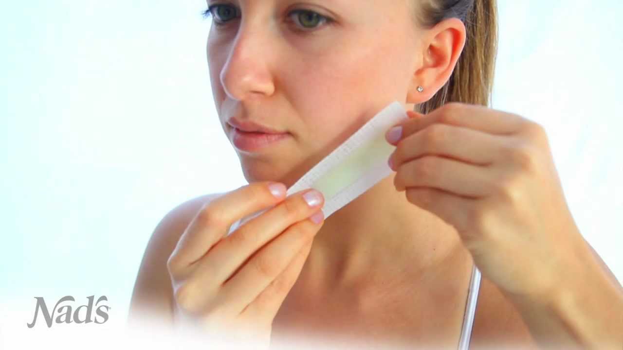 How to use Nads Facial Wax Strips - YouTube