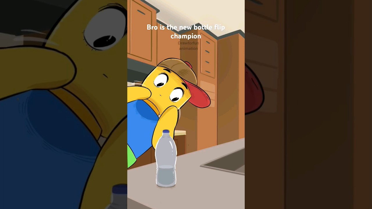 чемпион по переворачиванию бутылок 