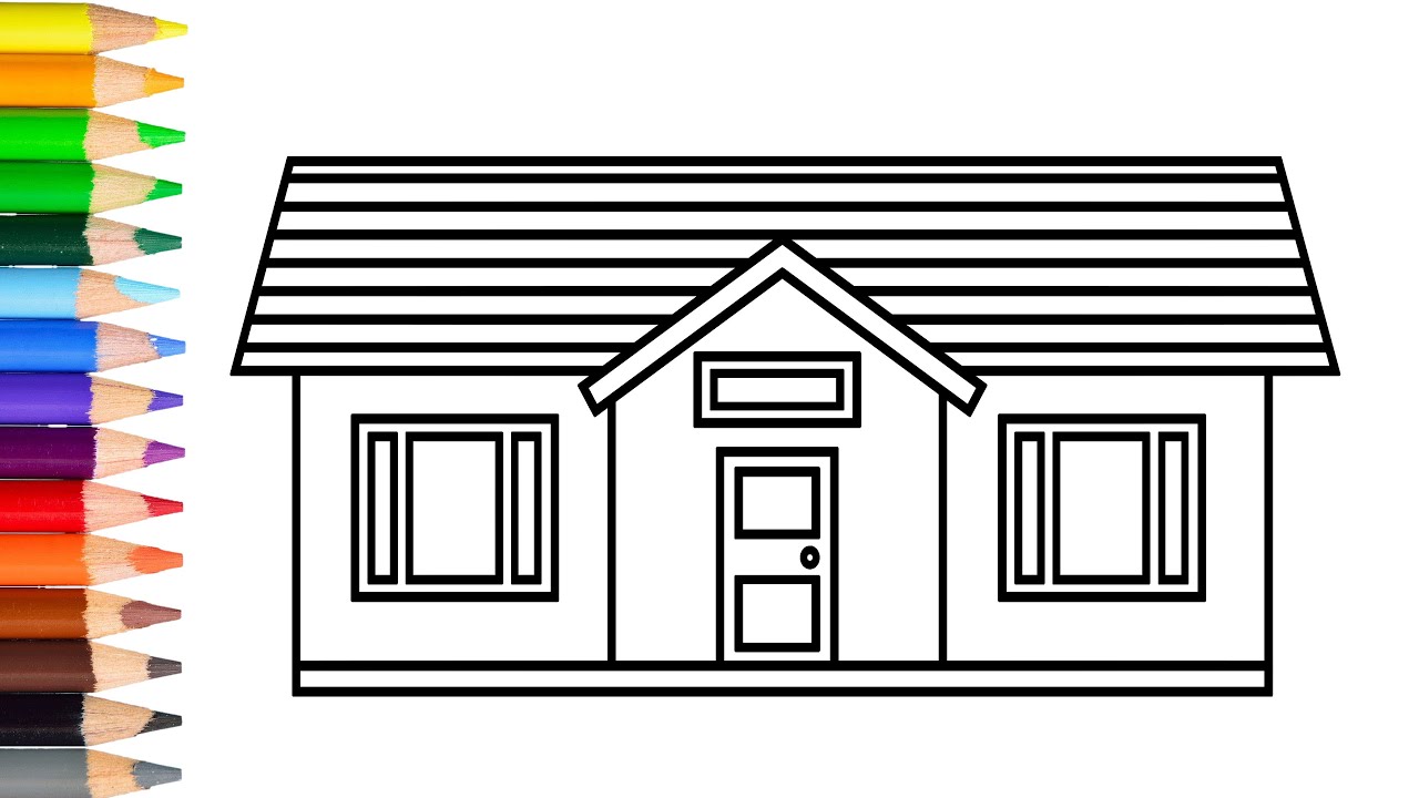 Easy house drawing | Simple kids house | house ideas In this tutorial | Simple  house drawing, House drawing, Drawing for kids