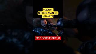 Spider-Man Venom Suit vs Kraven The Hunter 🔥 Epic Boss Fight #shorts