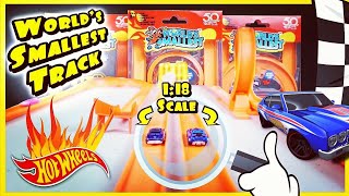 World's Smallest Hot Wheels Cars and Tracks Review & Unboxing /Stunt Action/Hot Curves/Drag Race Set