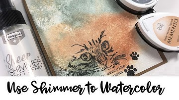 Imagine Tip: Use Shimmer Craft Spray to Create a Watercolor Effect