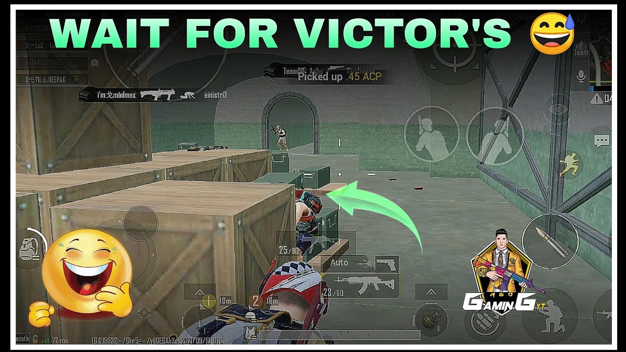 WAIT FOR VICTOR 😂 IQ PUBG FUNNY SHOULDER DANCE | 