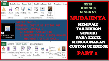 Mudahnya Membuat Tab Ribbon Sendiri Pada Microsoft Excel Menggunakan Custom UI Editor.