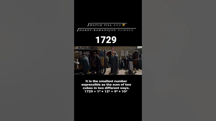 1729.....Hardy Ramanujan Number.              #reels #shorts #youtube #viral #maths