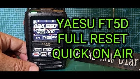 YAESU FT5D Quick Set Up after Reset , Pistar and G7RPG Node