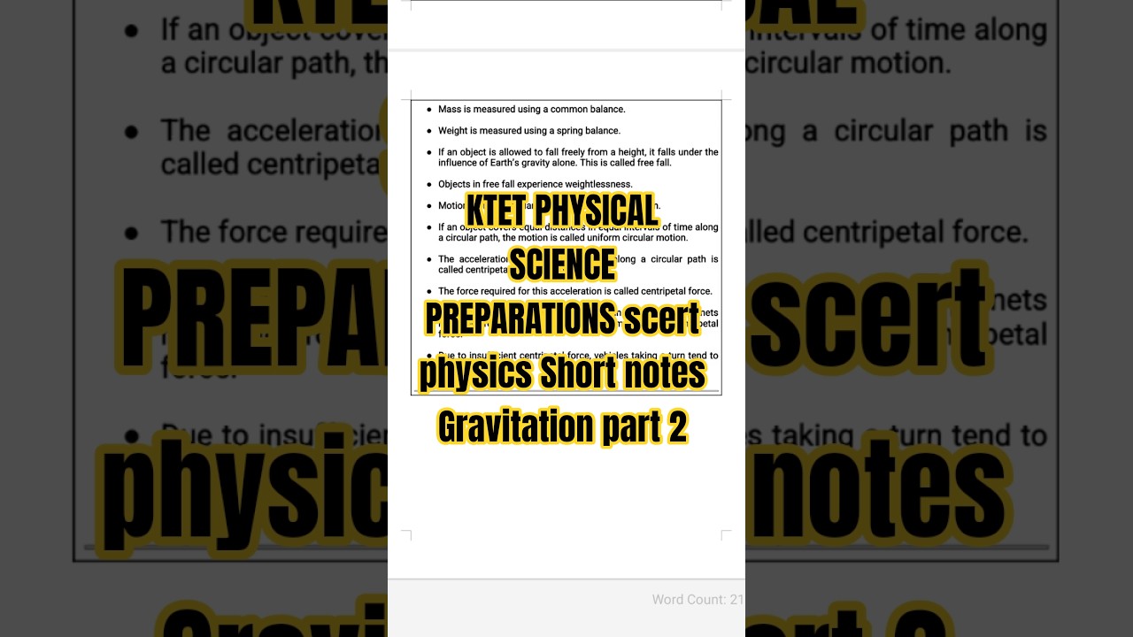 KTET PHYSICAL SCIENCE 