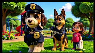 Police Dog Cartoon For Kids Officer Charlie K9 Sasha Find Lost Teddy Bear Part 1
