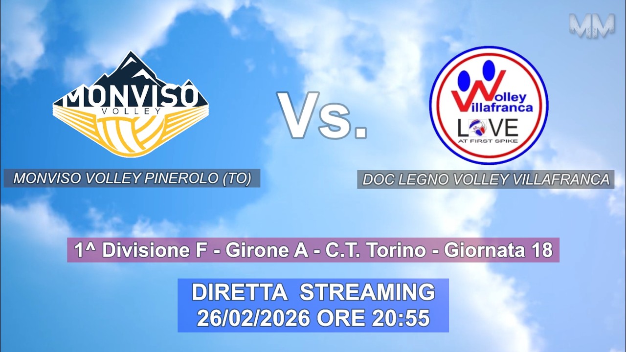 DIRETTA ZERØ -  MONVISO VOLLEY PINEROLO (TO) Vs. DOC LEGNO VOLLEY VILLAFRANCA