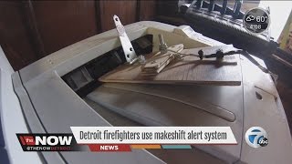 Detroit firefighters use makeshift alert system