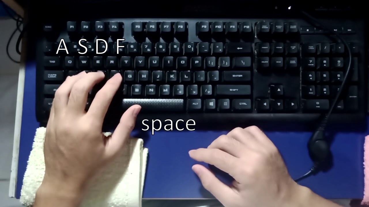 touch typing fingers position