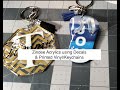 Acrylic Keychain Tutorial Using UV Resin Printed Vinyl/Keychains|DIY Keychains|Glitter