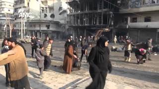 حلب | السكري • الدمار جراء القصف الهمجي 1-1-2014