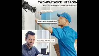 Câmera de visualização de porta WiFi 3MP HD 2.4G/5G com olho mágico
