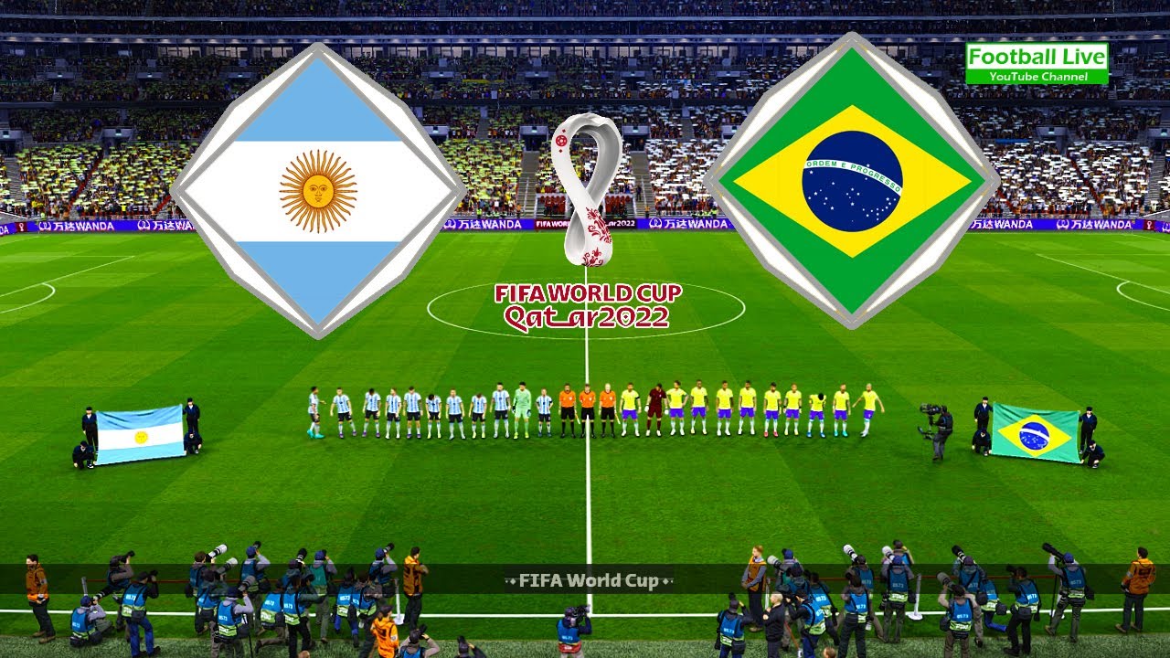 ARGENTINA vs BRAZIL - Semi FINAL FIFA World Cup Qatar 2022 Messi vs Neymar PES Gameplay