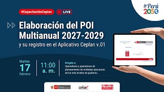 Elaboración del POI Multianual 2027-2029 y su registro en el Aplicativo Ceplan v.01