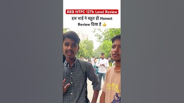 RRB NTPC 12th level exam review |rrb NTPC 12th level Paper Analysis today #railwayexam #ytshorts