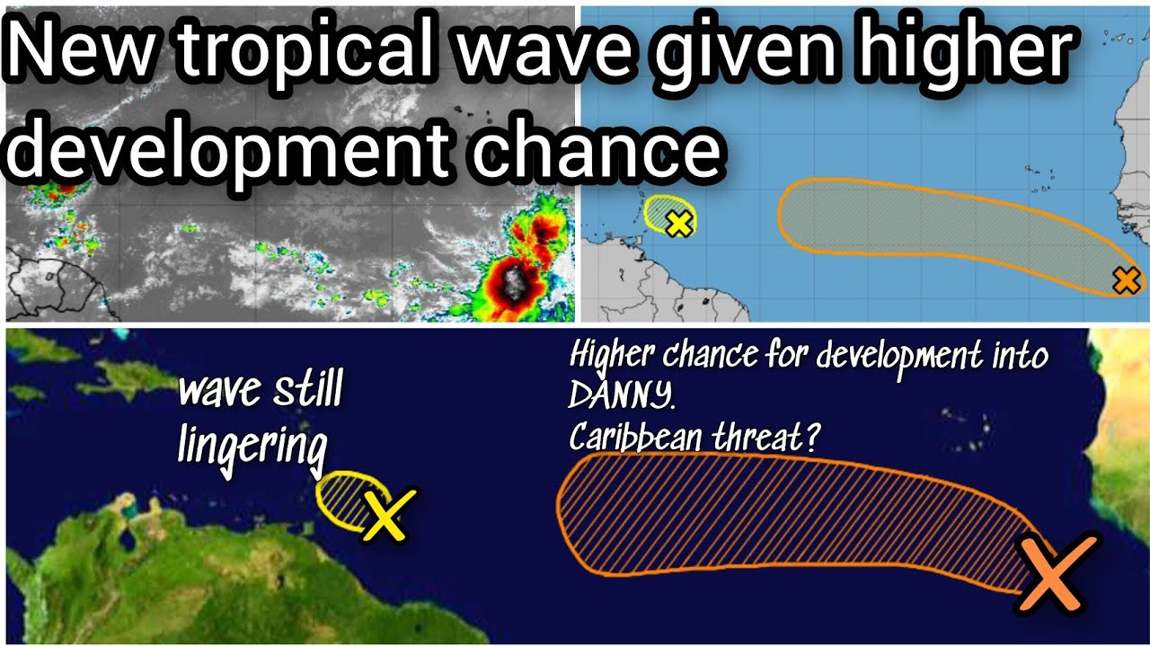 New tropical wave given higher chance to develop into DANNY • Invest ...