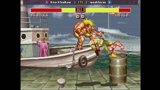 KnockTsuKow (Blanka) vs deepfocus (Guile) SF2HF FT5 SET 1 of 3