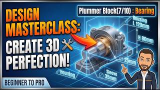 Plummer Block(7/10) : Bearing #PlummerBlock #caed #CAD #3DModeling #tutorial #exam #LearnFromHome