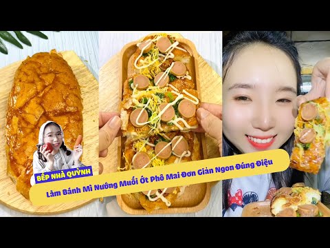 Video Bếp Nhà Quỳnh #203 | Làm Bánh Mì Nướng Muối Ớt Phô Mai... - youtube