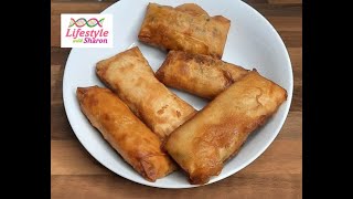 VEGETABLE SPRING ROLLS | Filo Pastry Spring Rolls with vegetables & noodles | LifeStyle with Sharon