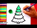 5 Ways to Draw a CHRISTMAS TREE (using paint and glitter)
