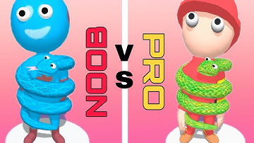 Snake master 3D - NOOB vs PRO | All Levels Gameplay