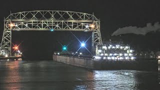 Two Ships Passing in the Night - American Century & Mesabi Miner departed Duluth overnight. Triple 1000 Footers Passing Duluth 09 10 2022